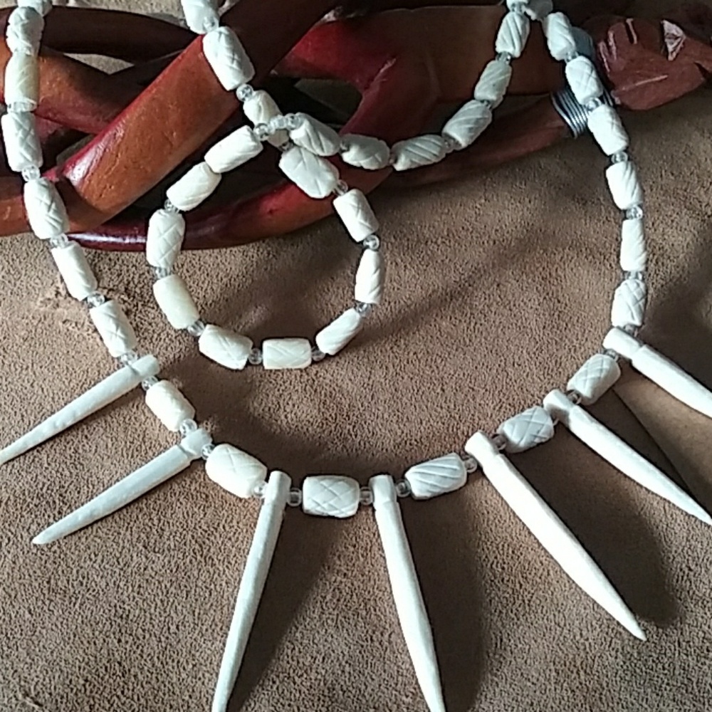 Carved Bone Necklace